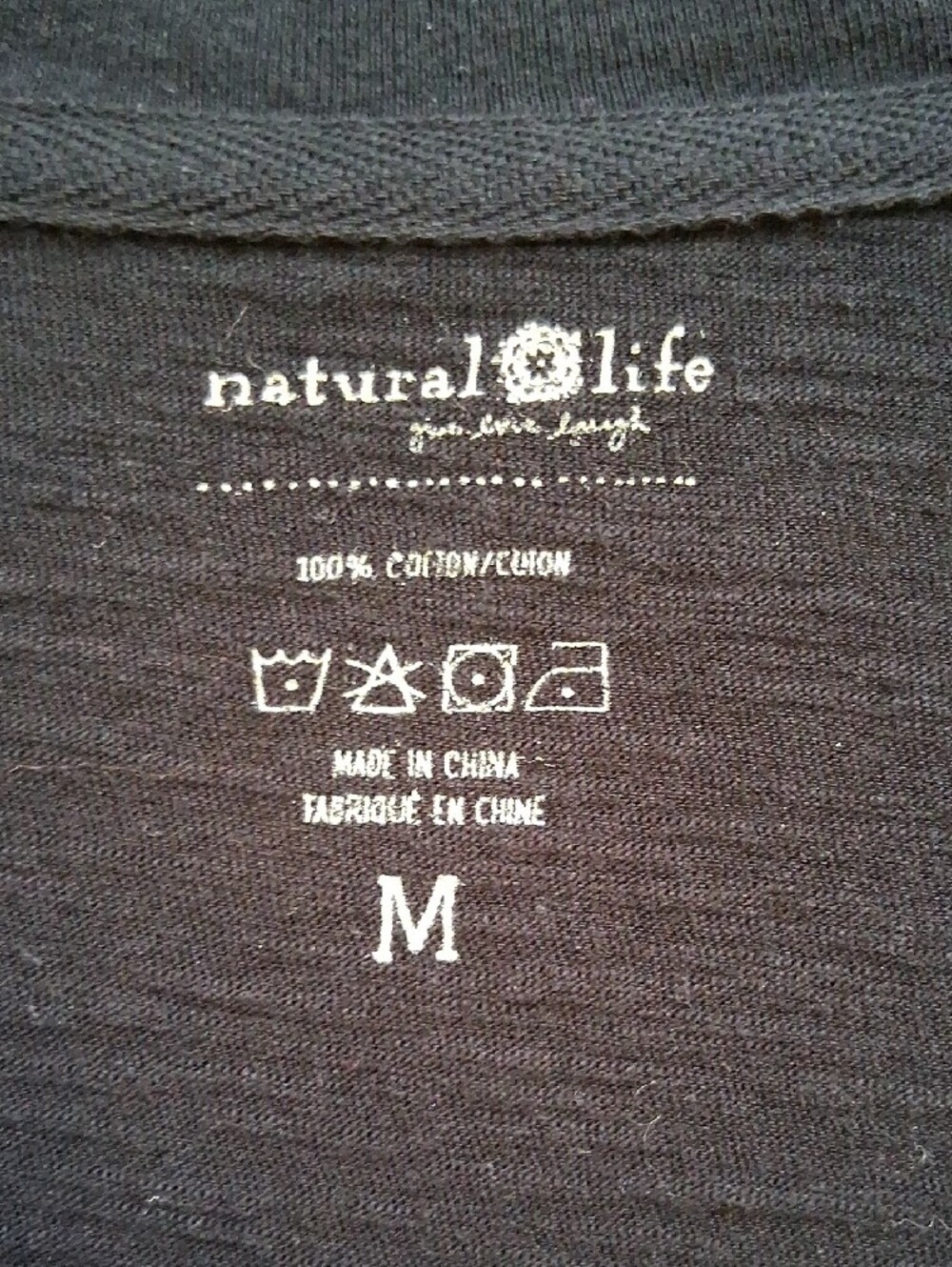 NATURAL LIFE Black V-Neck Tunic with Contrast Stitching - Picture 2 of 9